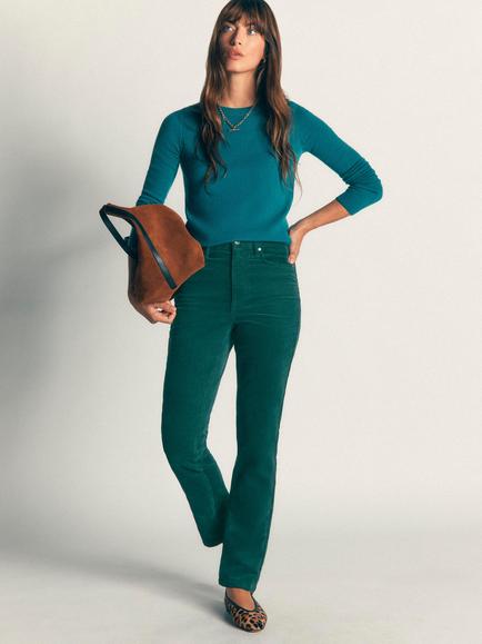 Boden High Rise Slim Fit Jeans, Burnt Henna, Sea Moss