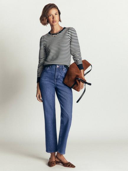 Boden High Rise Straight Fit Jeans, Mid Vintage, Mid Vintage