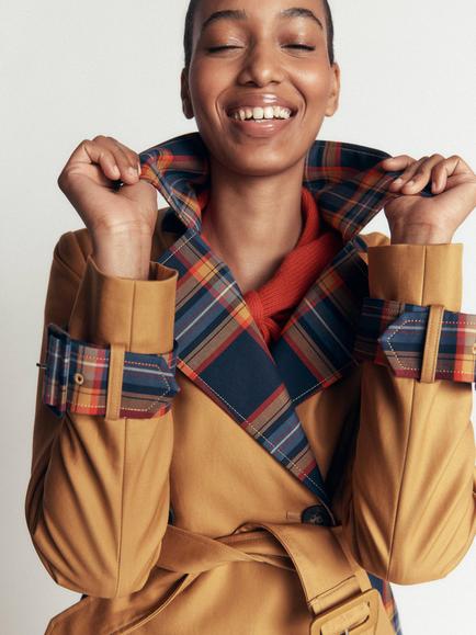 Boden Double Breasted Trench Coat, Camel - view 2, Camel