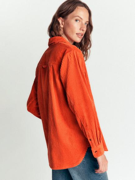 Boden Sienna Relaxed Corduroy Shirt, Ginger - view 2, Ginger