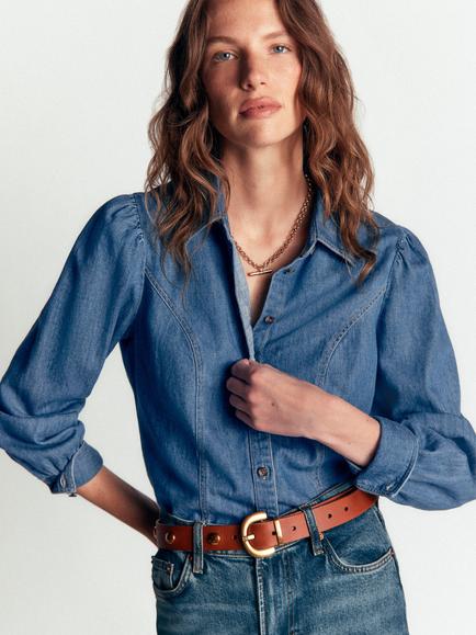 Boden Sky Denim Shirt, Light Vintage, Light Vintage