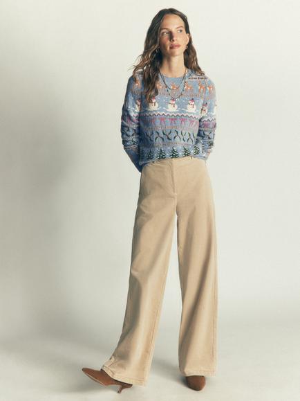 Boden Edie Seasonal Fair Isle Jumper, Blue/Multi, Blue/Multi