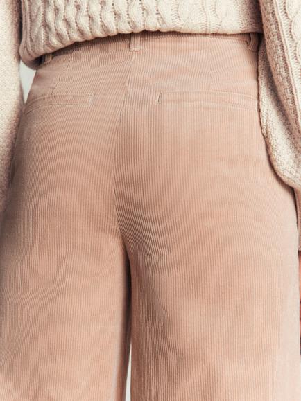 Boden Belgravia Cotton Rich Corduroy Trousers, Latte - view 2, Latte