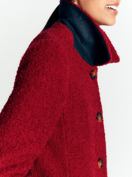 Boden Aylesford Tailored Longline Coat, Vino - view 2, Vino