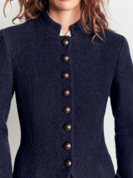 Boden Hereford Boiled Military Jacket, Navy - view 2, Navy