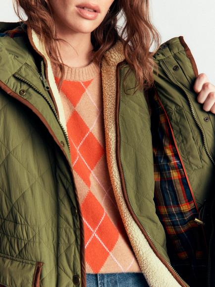Boden Quilted 4-in-1 Parka, Woodland Green - view 2, Woodland Green