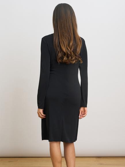 Gina Bacconi Glennie Embellished Wrap Dress, Black - view 2, Black
