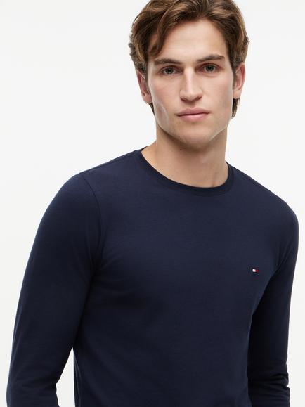 Tommy Hilfiger Slim Fit Cotton Crew Neck T-Shirt - view 2, Navy
