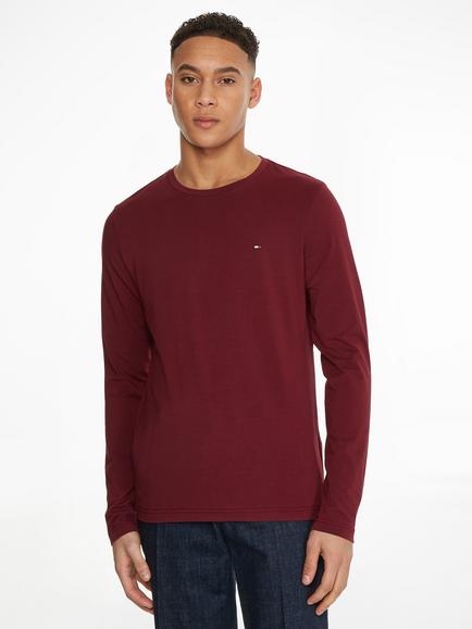 Tommy Hilfiger Slim Fit Cotton Crew Neck T-Shirt - view 2, Burgundy