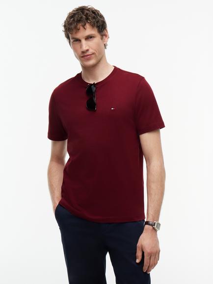 Tommy Hilfiger Cotton Crew Neck T-Shirt, Burgundy