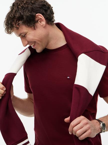 Tommy Hilfiger Cotton Crew Neck T-Shirt - view 2, Burgundy