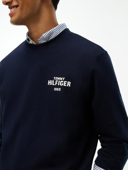 Tommy Hilfiger 1985 Collection Crew Neck Cotton Sweatshirt, Blue Navy - view 2, Blue Navy
