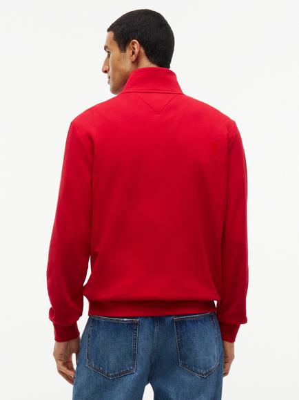 Tommy Hilfiger Cotton Terry Zip Through Sweatshirt, Mid Red - view 2, Mid Red