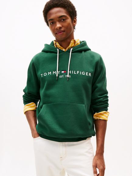 Tommy Hilfiger Logo Cotton Blend Hoodie - view 2, Green