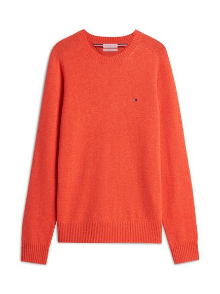 Tommy Hilfiger Wool Crew Neck Jumper, Orange, Orange