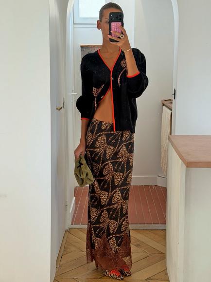 Never Fully Dressed Animal Print Bodycon Maxi Skirt, Multi - view 2, Multi