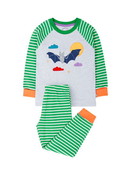 Frugi Kids' Jamie Pyjamas, Green/Multi, Green/Multi