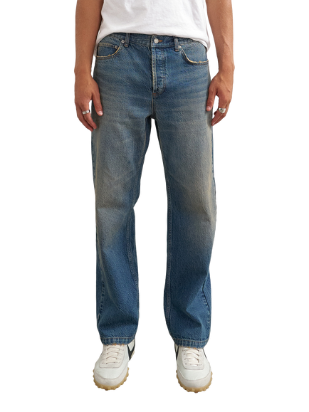Topman Rigid Straight Jeans, Mid Wash, Mid Wash