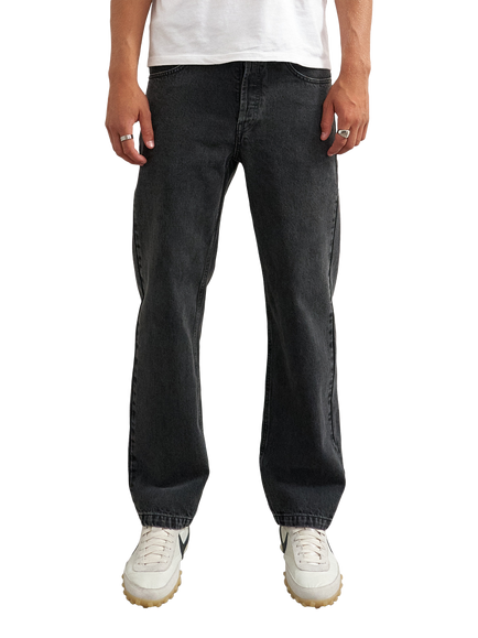 Topman Straight Jeans, Washed Black, Washed Black