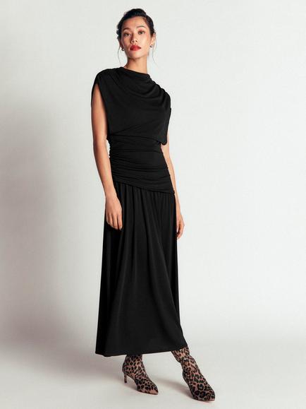 Boden A-Line Maxi Dress, Black, Black