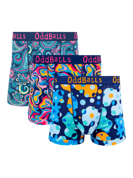 OddBalls Cotton Blend Boxers, Pack of 3, Multi, Multi