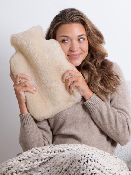 Just Sheepskin Women's Rebecca Hot Water Bottle, Natural - view 2, Natural