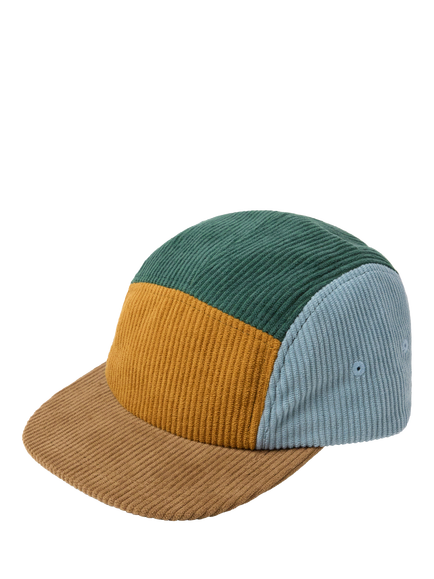 Lindex Kids' Cord Baseball Cap, Green/Blue, Green/Blue