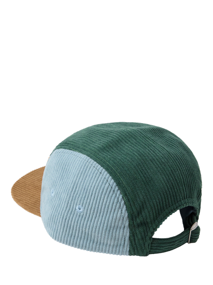 Lindex Kids' Cord Baseball Cap, Green/Blue - view 2, Green/Blue