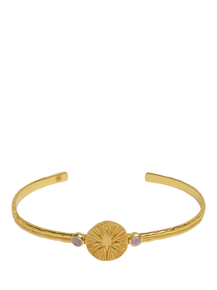 Ottoman Hands Guiding Star Cuff Bracelet, Gold, Gold