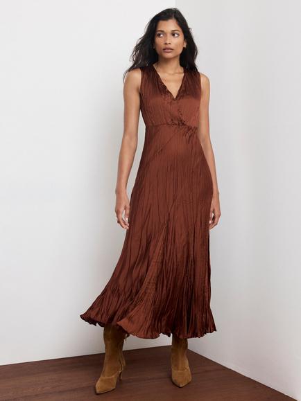 Mint Velvet Ultimate Wool Blend Multitasker Midi Dress, Brown - view 2, Brown