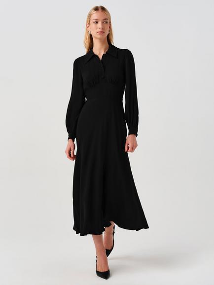 Ghost Wendy Long Sleeve Shirt Dress, Black - view 2, Black