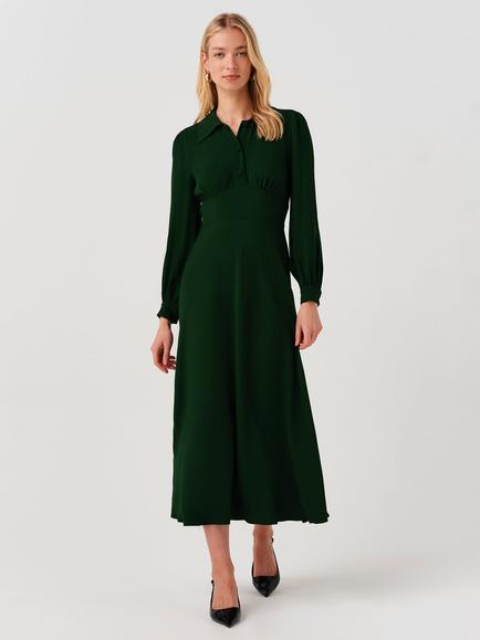 Ghost Wendy Long Sleeve Shirt Dress, Forest Green