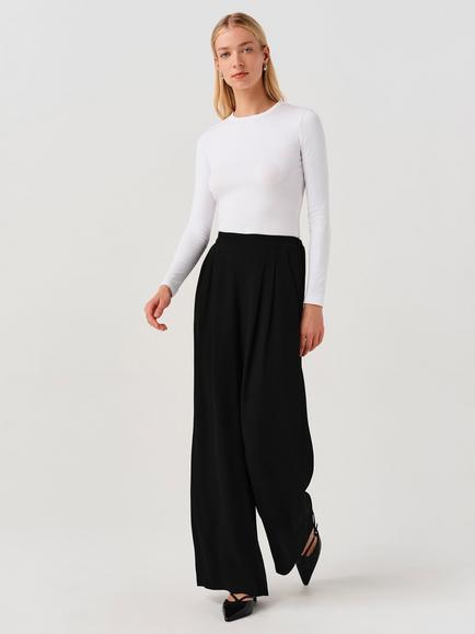 Ghost Andie Wide Leg Trousers, Black, Black