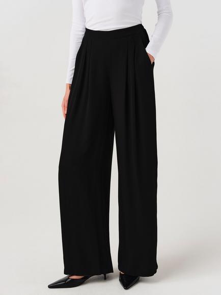 Ghost Andie Wide Leg Trousers, Black - view 2, Black