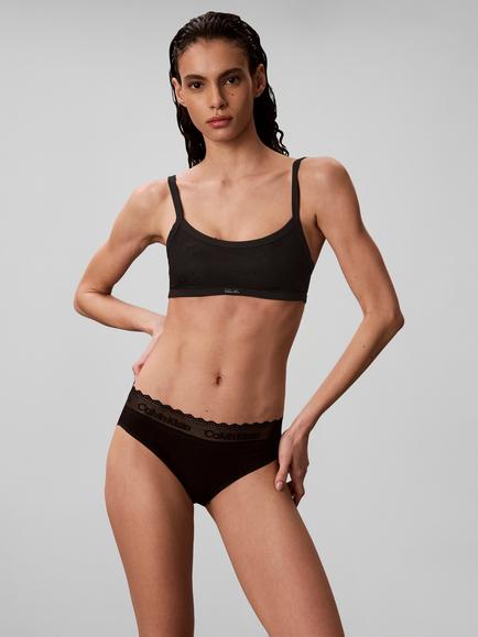 Calvin Klein Icon Stretch Lace Lightly Lined Bralette, Black - view 2, Black
