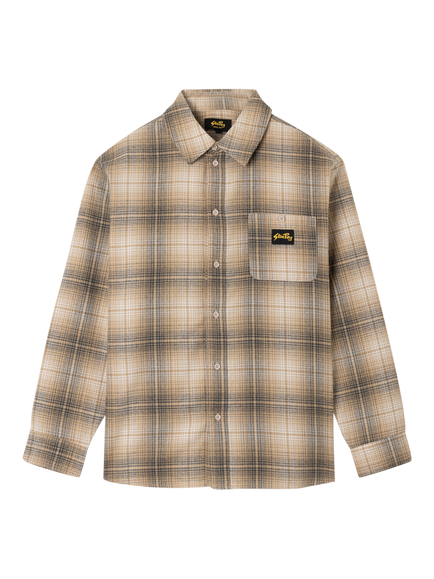 Stan Ray Regular Fit Check Flannel Shirt, Khaki Plaid, Khaki Plaid