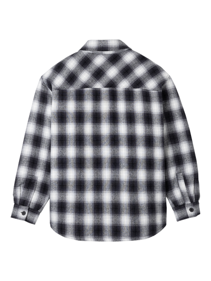 Stan Ray Quilted Cotton Regular Fit Check Shirt, Black - view 2, Black