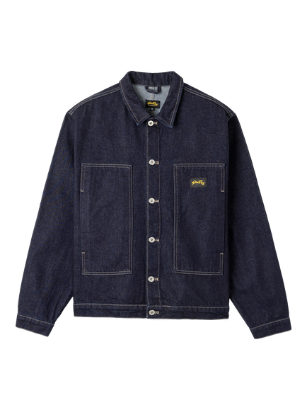 Stan Ray Box Raw Denim Jacket, Dark Blue, Dark Blue