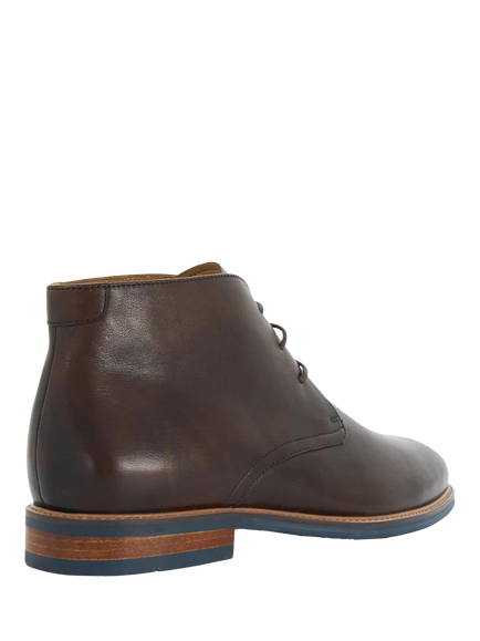 Dune London Millers Leather Boots, Brown-Leather - view 2, Brown-leather