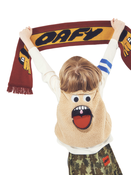 Oafy by Lazy Oaf Kids' Doggo Scarf and Glove Set, Yellow - view 2, Yellow