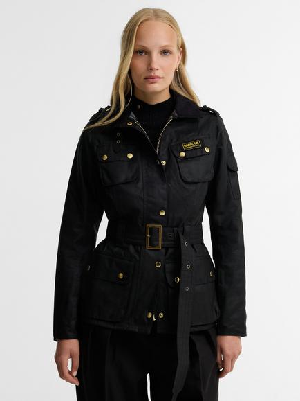 Barbour International Belted Jacket, Black, Black