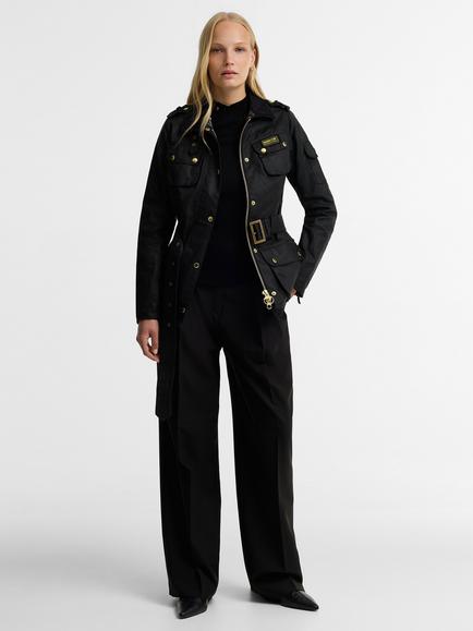 Barbour International Belted Jacket, Black - view 2, Black