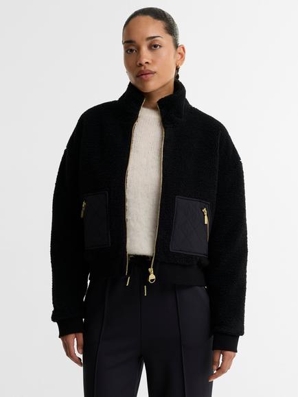 Barbour International Gea Fleece Jacket, Black, Black