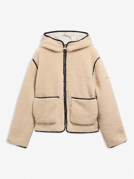 Barbour International Ramona Fleece Casual Jacket, Jasmine/Black - view 2, Jasmine/Black