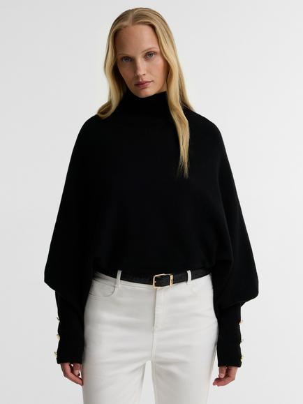 Barbour International Lilah Wool Blend Knitted Jumper, Black