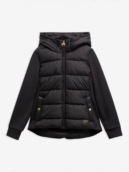 Barbour International Conway Quilted Sweatshirt Jacket, Black - view 2, Black