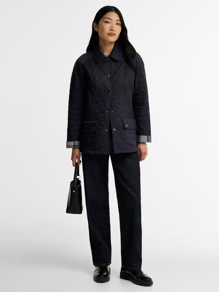 Barbour Beadnell Quilted Jacket, Navy - view 2, Navy