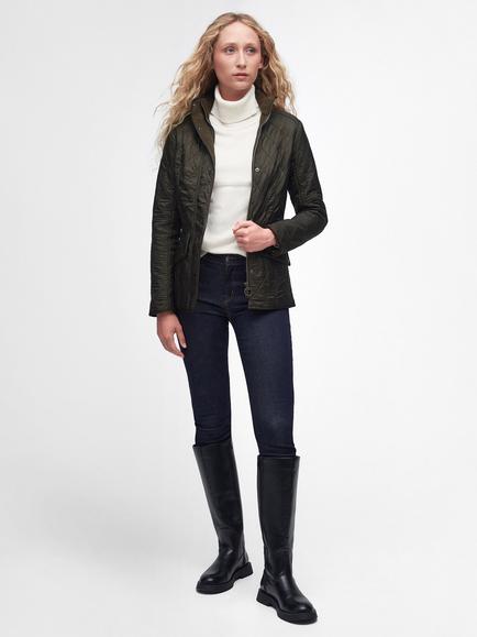 Barbour Cavalry Polar Quilt Jacket, Dark Olive/Olive - view 2, Dark Olive/Olive