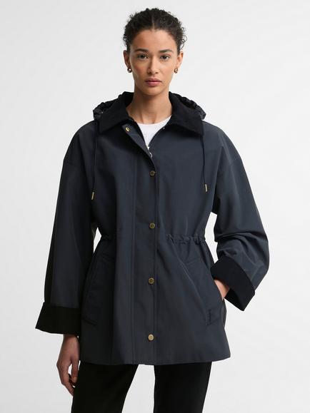 Barbour Evelyn Showerproof Jacket, Dark Navy/Birchwood, Dark Navy/Birchwood