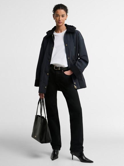 Barbour Evelyn Showerproof Jacket, Dark Navy/Birchwood - view 2, Dark Navy/Birchwood